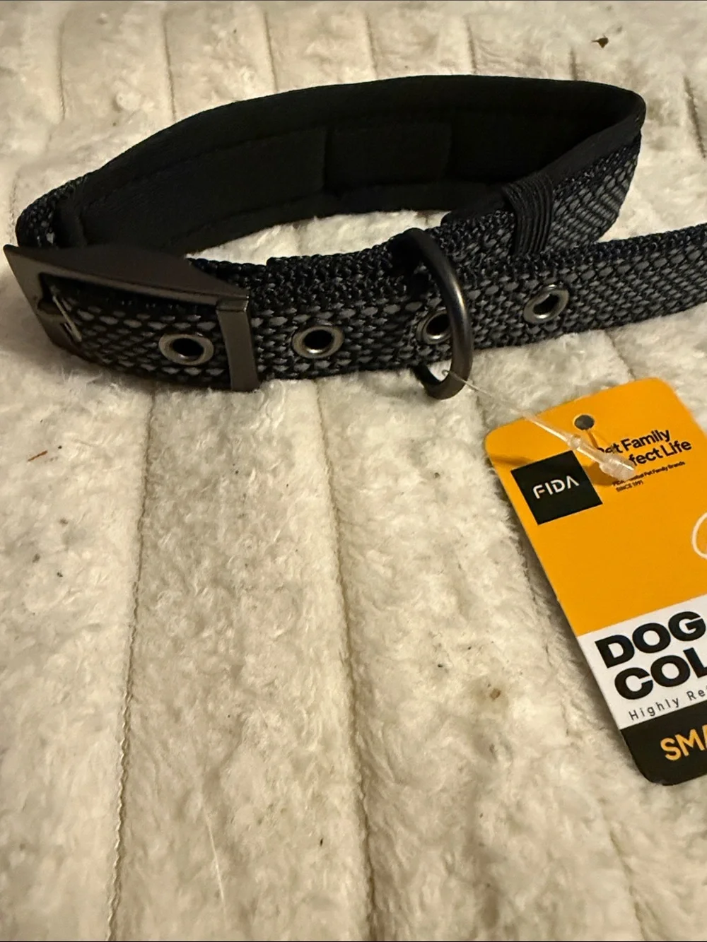 Small Reflective Dog Collar - Black
